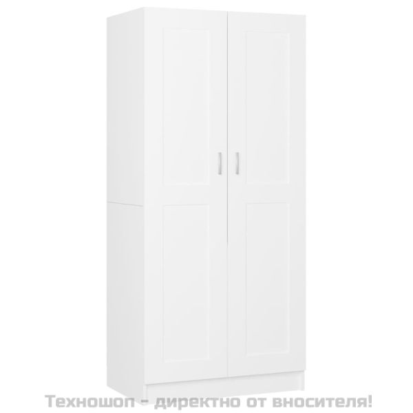 Гардероб, бял, 82,5x51,5x180 см, инженерно дърво