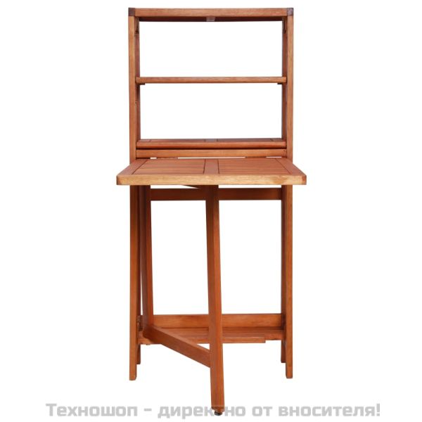 Сгъваем бистро комплект от 3 части, масивно акациево дърво