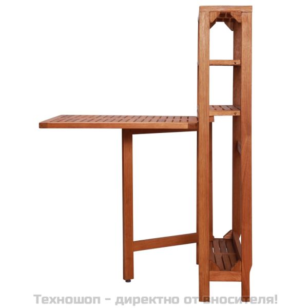 Сгъваем бистро комплект от 3 части, масивно акациево дърво