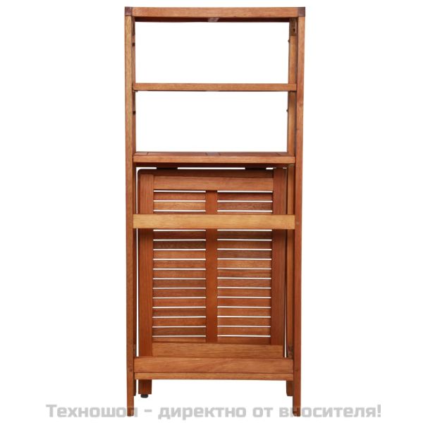 Сгъваем бистро комплект от 3 части, масивно акациево дърво