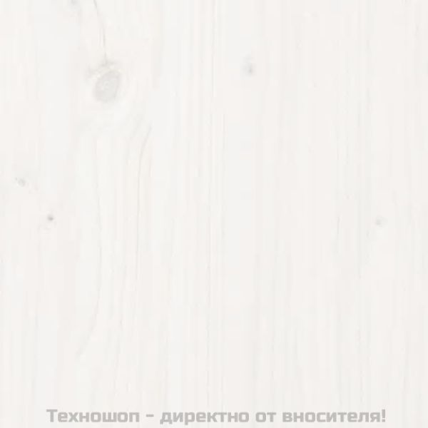 Сайдборд, бял, 60x34x75 см, бор масив