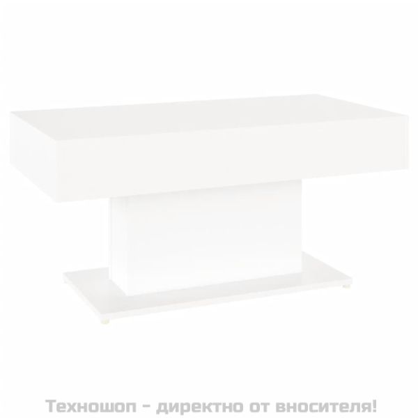 Маса за кафе, бяла, 96x50x45 см, инженерно дърво