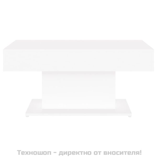 Маса за кафе, бяла, 96x50x45 см, инженерно дърво