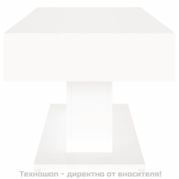 Маса за кафе, бяла, 96x50x45 см, инженерно дърво