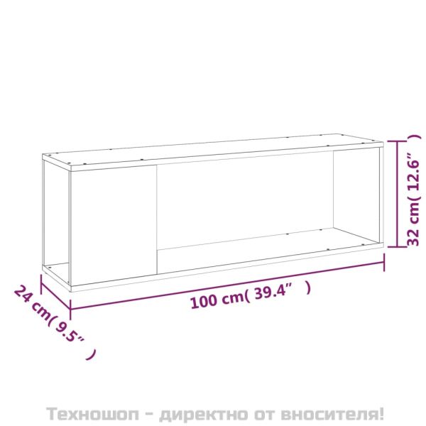 ТВ шкаф, дъб сонома, 100x24x32 см, инженерно дърво