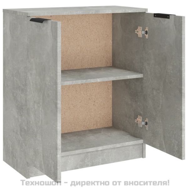 Сайдборд, бетонно сив, 60x30x70 см, инженерно дърво