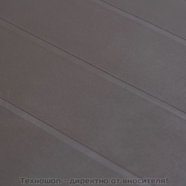 Градинска маса, 220x90x72 см, пластмаса, ратанов вид, кафява