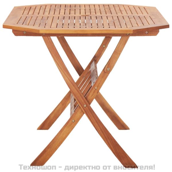 Сгъваема градинска маса, 135x85x75 см, акация масив