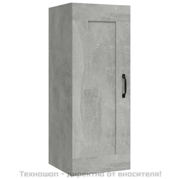 Висящ шкаф, бетонно сив, 35x34x90 см, инженерно дърво