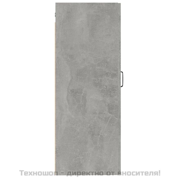 Висящ шкаф, бетонно сив, 35x34x90 см, инженерно дърво