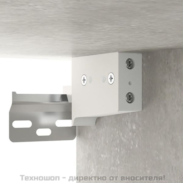 Висящ шкаф, бетонно сив, 35x34x90 см, инженерно дърво