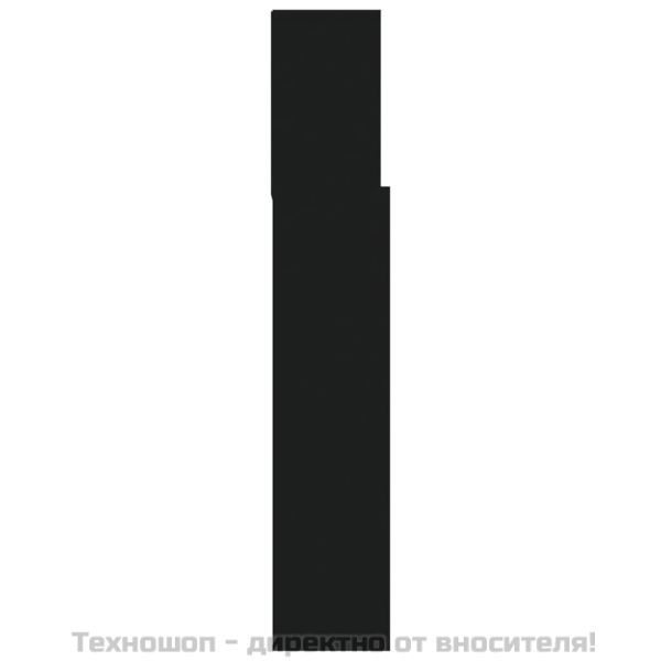 Табла за легло тип шкаф, черна, 120x19x103,5 см
