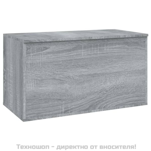 Сандък за съхранение сив сонома 84x42x46 см инженерна дървесина
