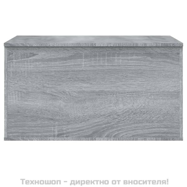 Сандък за съхранение сив сонома 84x42x46 см инженерна дървесина