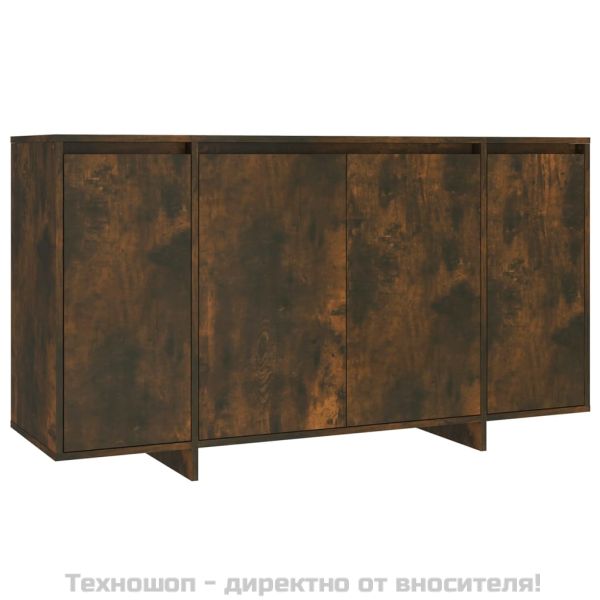 Сайдборд, опушен дъб, 135x41x75 см, инженерно дърво