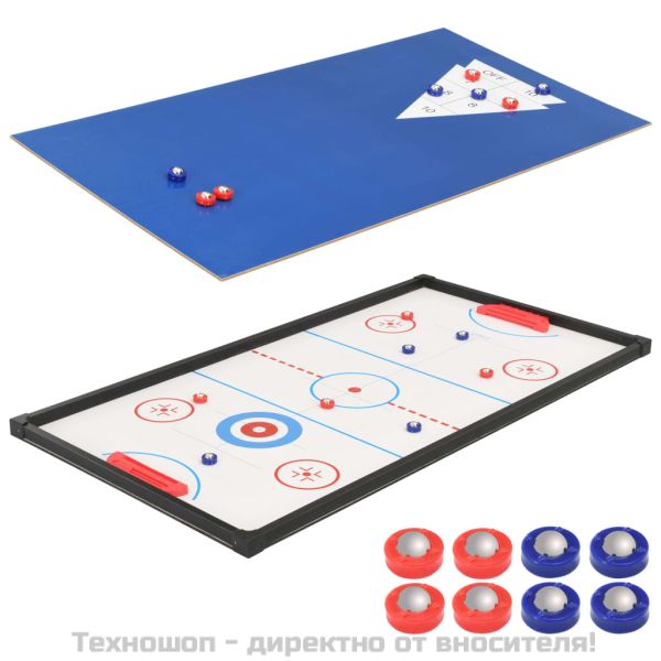 Мултифункционална игрална маса 15-в-1, 121x61x82 см, черна