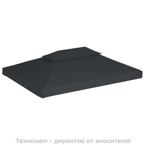 Двоен покрив за шатра, 310 г/м², 4x3 м, антрацит