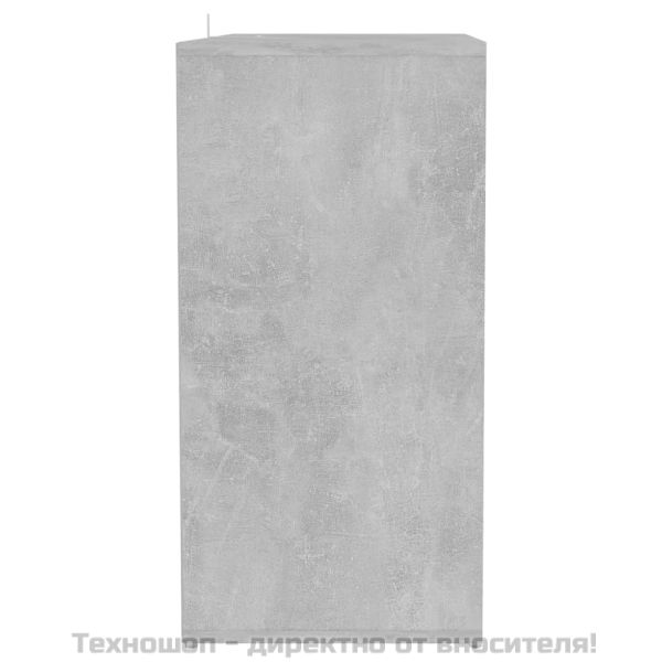 Шкаф за обувки, бетонно сив, 60x35x70 см, инженерно дърво