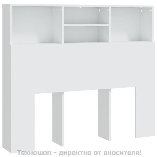 Табла за легло тип шкаф, бяла, 120x19x103,5 см