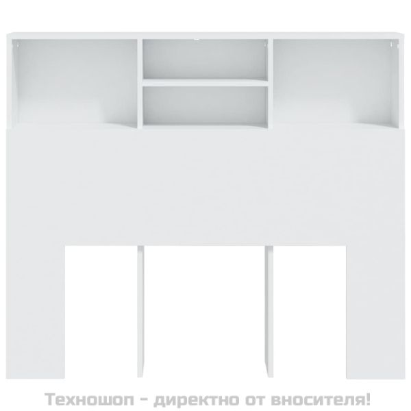 Табла за легло тип шкаф, бяла, 120x19x103,5 см