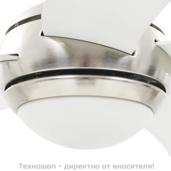 Декоративен вентилатор за таван с осветление, 128 см, бял