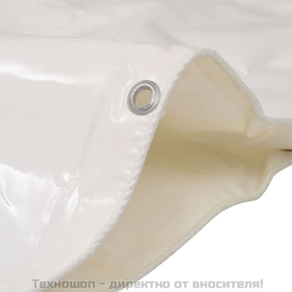 Брезентово платнище, 650 гр/м², 3x5 м, цвят бял