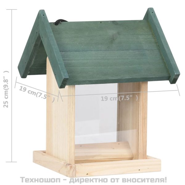 Хранилки за птици, 4 бр, чамово дърво