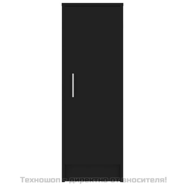 Шкаф за обувки, черен, 32x35x92 см, инженерно дърво