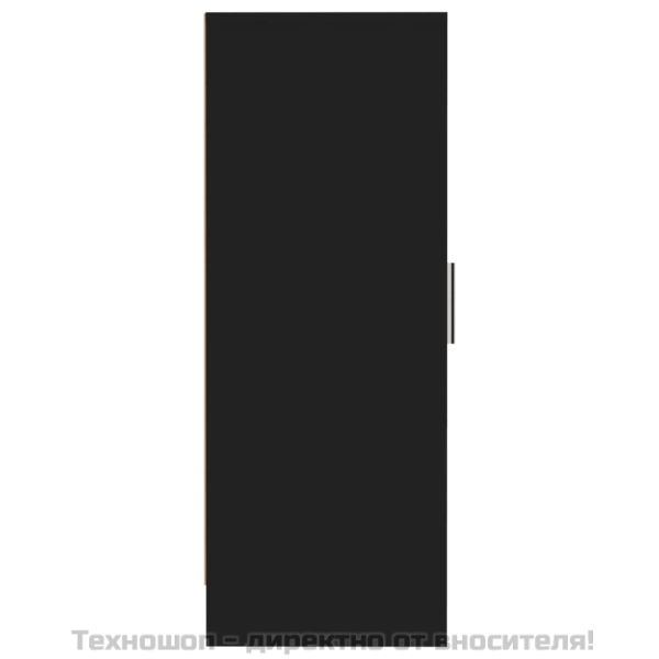 Шкаф за обувки, черен, 32x35x92 см, инженерно дърво
