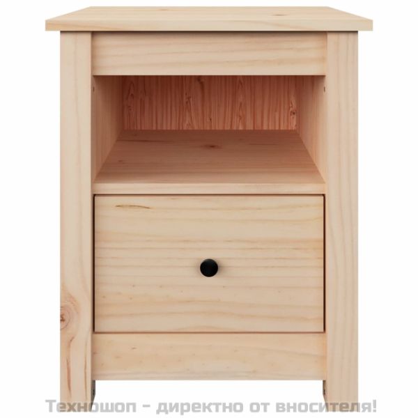 Нощно шкафче, 40x35x49 см, борово дърво масив
