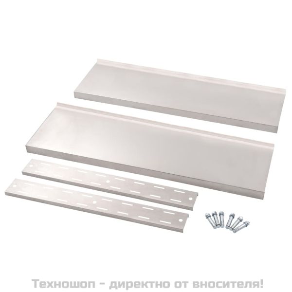 Стенен рафт с 2 нива, неръждаема стомана, 100x30 см