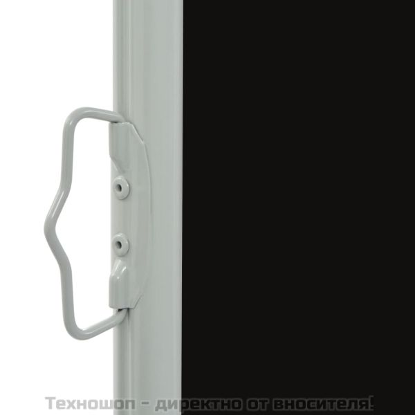 Прибираща се дворна странична тента, 60x300 см, черна