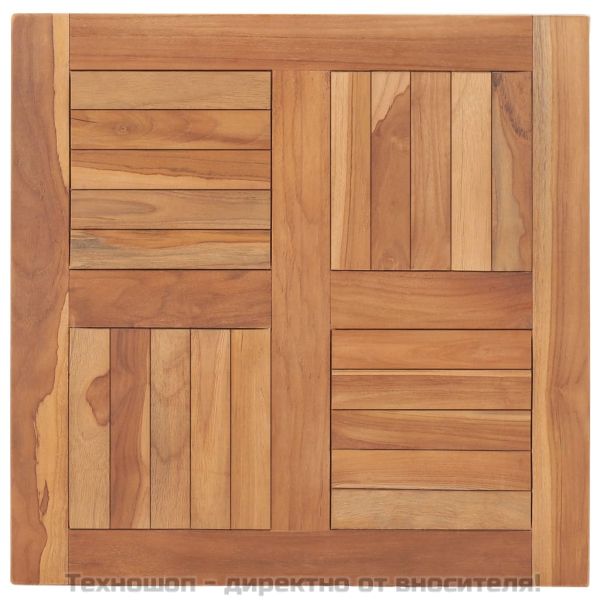 Плот за маса, тиково дърво масив, 60x60x2,5 cм