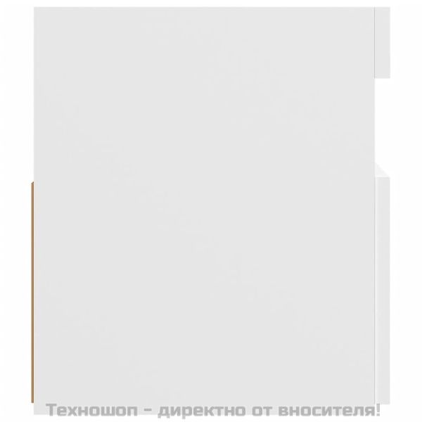 ТВ шкаф с LED осветление, бял, 120x35x40 см