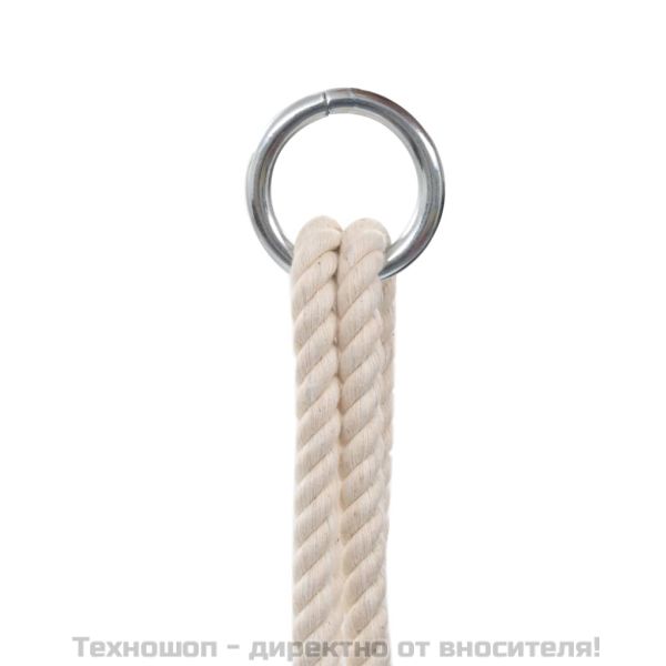 Бебешка люлка с предпазен колан, памук, дърво, синя