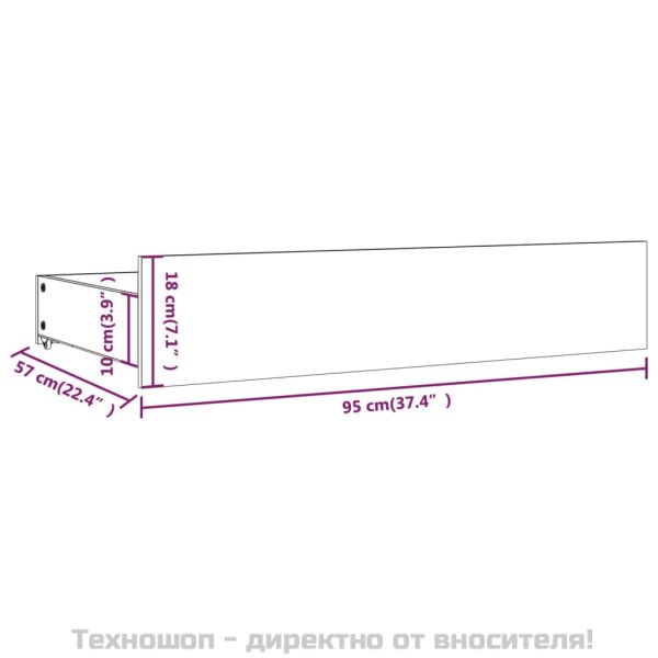 Чекмеджета за легло, 4 бр,Черен, бор масив