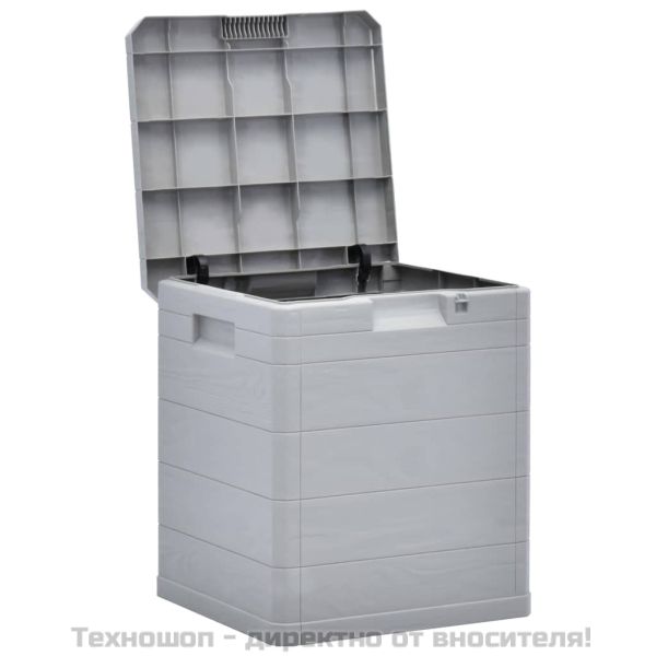 Градинска кутия за съхранение, 90 л, светлосива