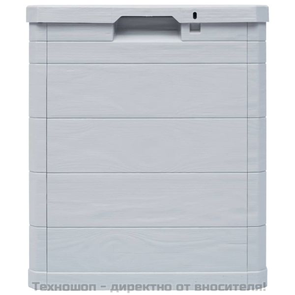 Градинска кутия за съхранение, 90 л, светлосива