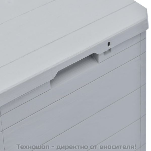 Градинска кутия за съхранение, 90 л, светлосива