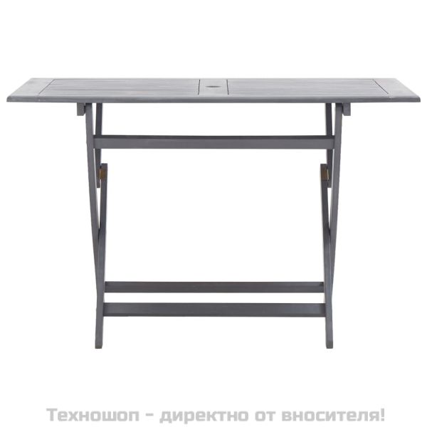 Сгъваема градинска маса, 120x70x75 см, акациево дърво масив