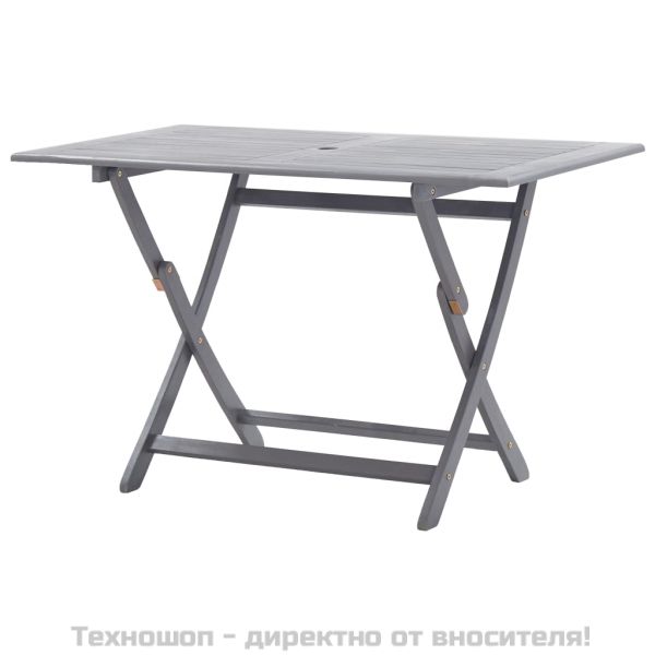 Сгъваема градинска маса, 120x70x75 см, акациево дърво масив