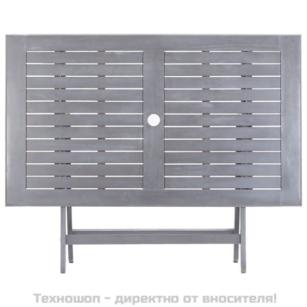 Сгъваема градинска маса, 120x70x75 см, акациево дърво масив