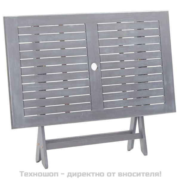 Сгъваема градинска маса, 120x70x75 см, акациево дърво масив