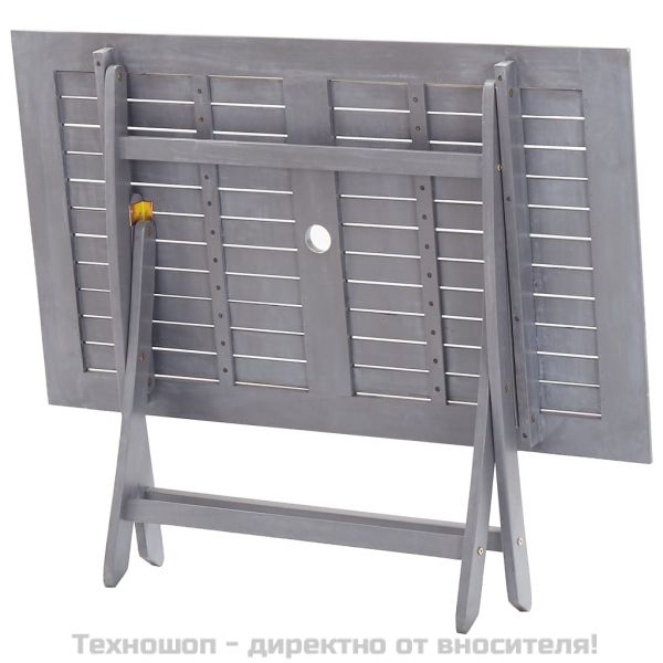 Сгъваема градинска маса, 120x70x75 см, акациево дърво масив