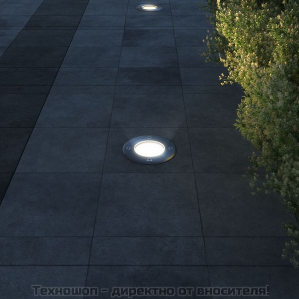 Градинско осветително тяло за вграждане в земята, кръгло - 3 бр