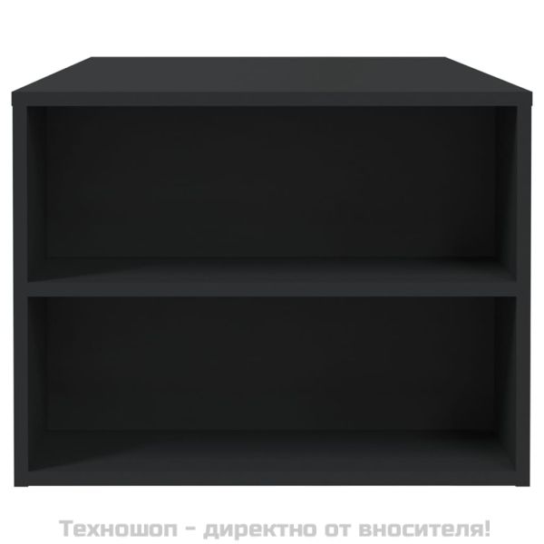 Кафе маса, черна, 102x55x42 см, инженерно дърво