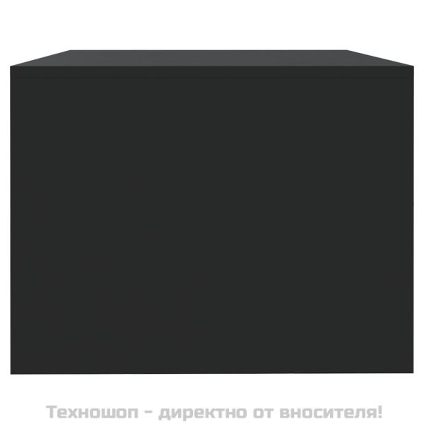 Кафе маса, черна, 102x55x42 см, инженерно дърво