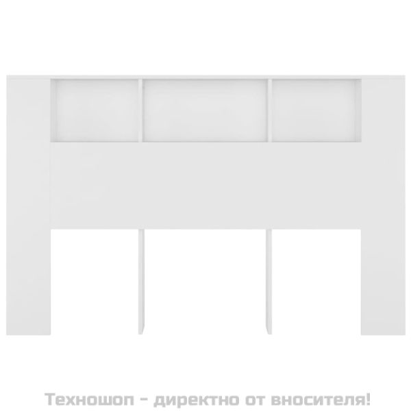 Табла за легло тип шкаф, бяла, 160x18,5x104,5 см