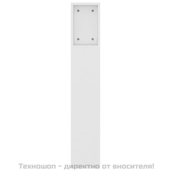Табла за легло тип шкаф, бяла, 160x18,5x104,5 см