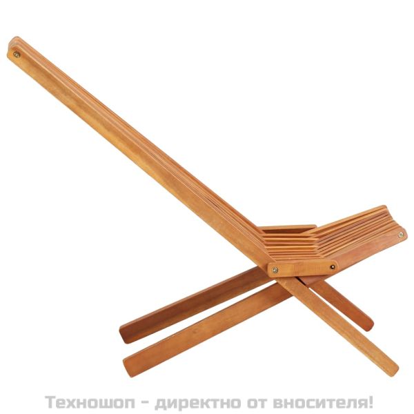 Сгъваеми градински шезлонги, 2 бр, акация масив